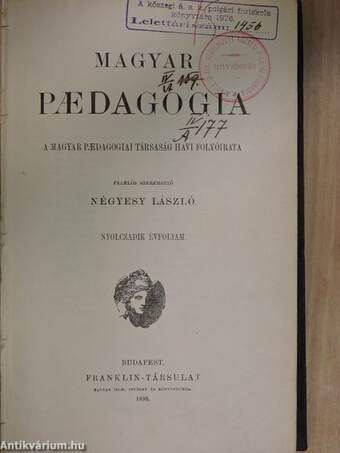 Magyar Paedagogia 1899/1-10.