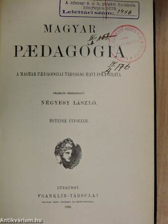 Magyar Paedagogia 1898/1-10.
