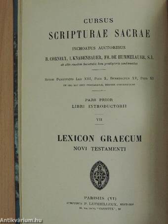 Lexicon Graecum Novi Testamenti