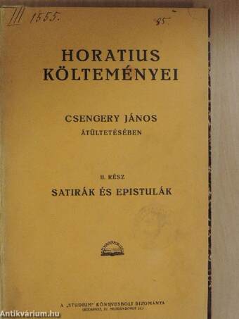 Horatius költeményei II.