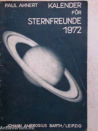 Kalender für Sternfreunde 1972