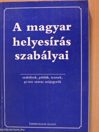 A magyar helyesírás szabályai