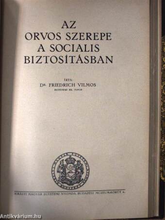 Orvosképzés 1928. (nem teljes évfolyam)/Különfüzetek (5 db)