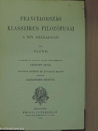 Franciaország klasszikus filozófusai a XIX. században