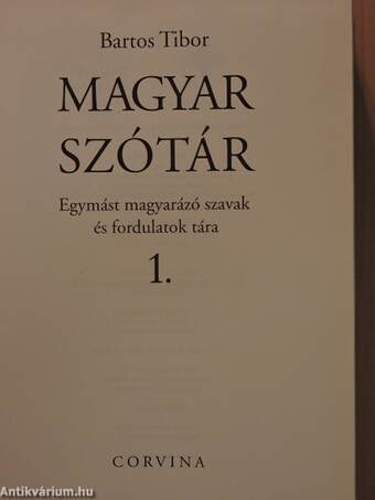 Magyar Szótár 1-2.