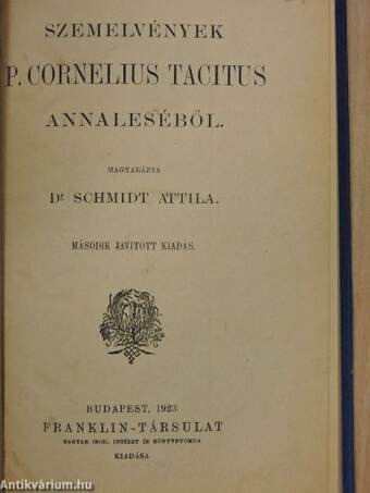 Szemelvények P. Cornelius Tacitus Annaleséből