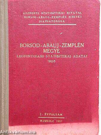 Borsod-Abauj-Zemplén megye fontosabb statisztikai adatai 1956.