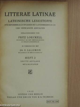 Litterae Latinae 3.