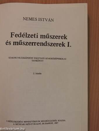 Fedélzeti műszerek és műszerrendszerek I.