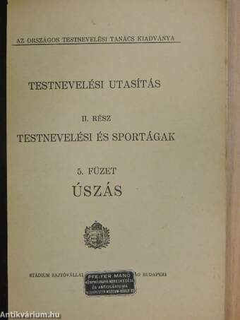 Testnevelési utasítás II. - Testnevelési és sportágak 5. füzet