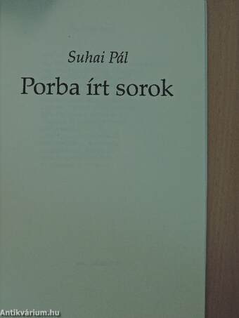 Porba írt sorok