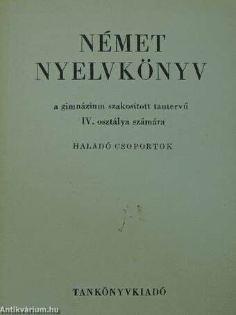 Német nyelvkönyv IV.