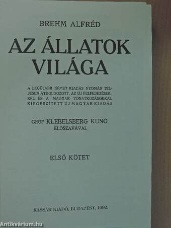 Brehm - Az állatok világa 1.