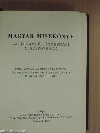 Magyar misekönyv