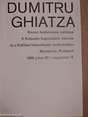 Dumitru Ghiatza román festőművész kiállítása