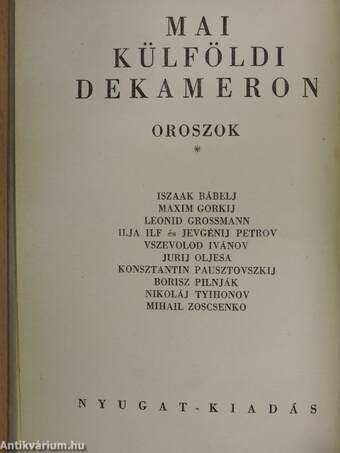 Mai orosz dekameron