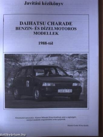 Daihatsu Charade benzin- és dízelmotoros modellek 1988-tól