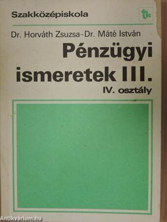 Pénzügyi ismeretek III.