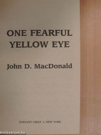 One Fearful Yellow Eye