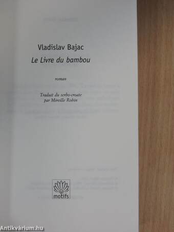 Le livre du bambou