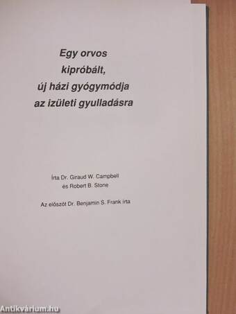 Egy orvos kipróbált, új házi gyógymódja az ízületi gyulladásra