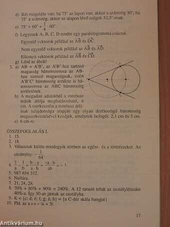 Középiskolába készülök 2. - Megoldások