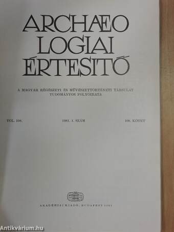 Archaeologiai Értesítő 1981/1-2.