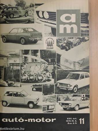 Autó-Motor 1972. (nem teljes évfolyam)