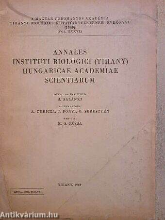 Annales Instituti Biologici (Tihany) Hungaricae Academiae Scientiarum 1969.