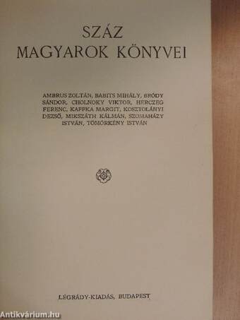 Száz magyarok könyvei II.