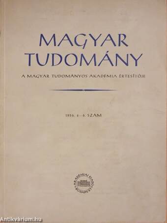 Magyar Tudomány 1956. (nem teljes évfolyam)