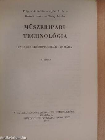 Műszeripari technológia