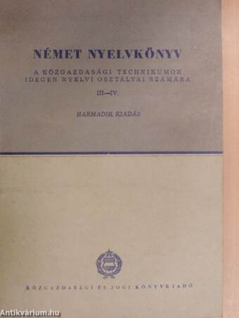 Német nyelvkönyv III-IV.