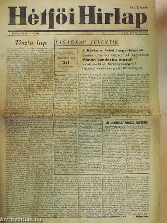 1956. október-novemberi napilapok, folyóiratok egyedi gyűjteménye (36 db)