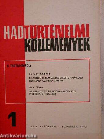 Hadtörténelmi Közlemények 1982/1.