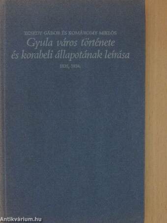 Gyula város története és korabeli állapotának leírása