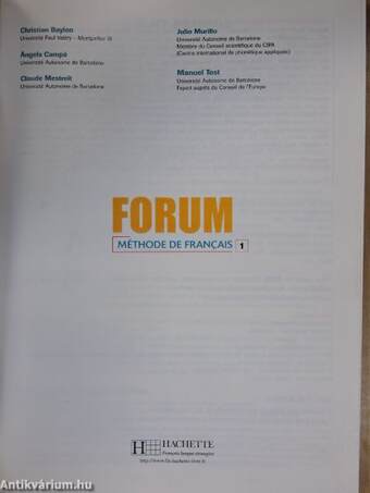 Forum - Méthode de Francais 1