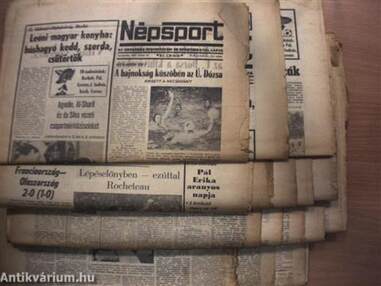 Népsport 1986. május 29. - június 30. - Az 1986-os Mexikói futball VB lapszámainak gyűjteménye (nem teljes egyedi gyűjtemény) (36 db)