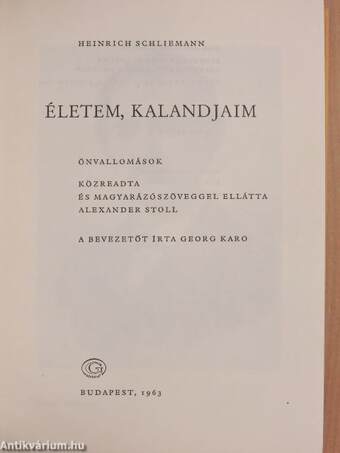 Életem, kalandjaim