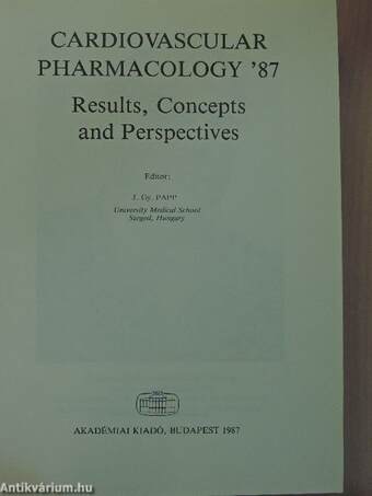 Cardiovascular Pharmacology '87