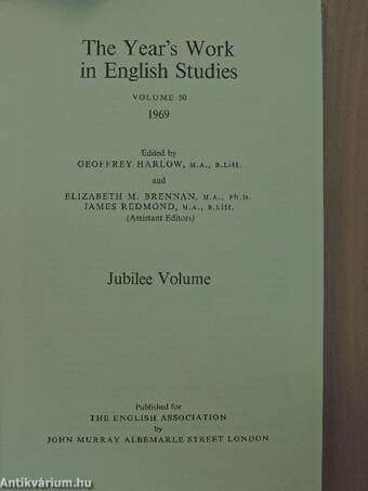 The Year's Work in English Studies 1969