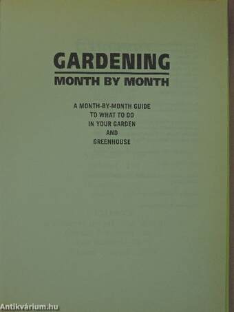 Gardening month by month