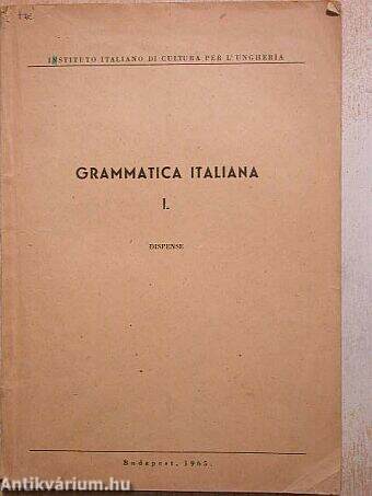 Grammatica Italiana I.