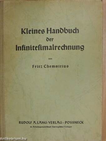 Kleines Handbuch der Infinitesimalrechnung