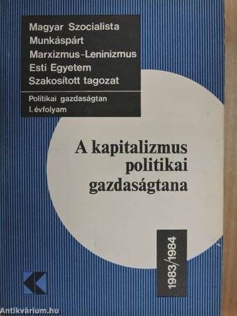 A kapitalizmus politikai gazdaságtana