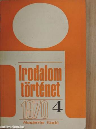 Irodalomtörténet 1970/4.