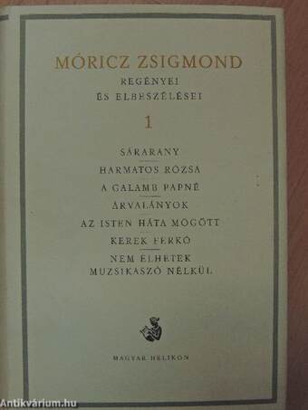 Móricz Zsigmond regényei és elbeszélései 1-12.