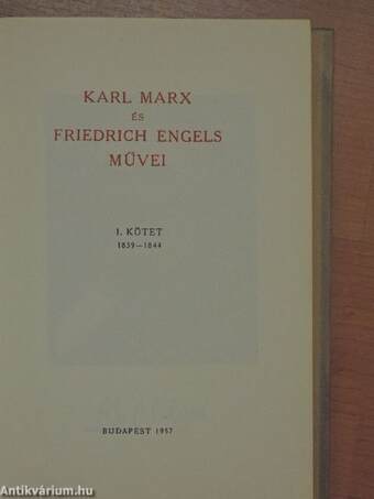 "46 kötet a Karl Marx és Friedrich Engels művei sorozatból/Bibliográfia (nem teljes sorozat)"