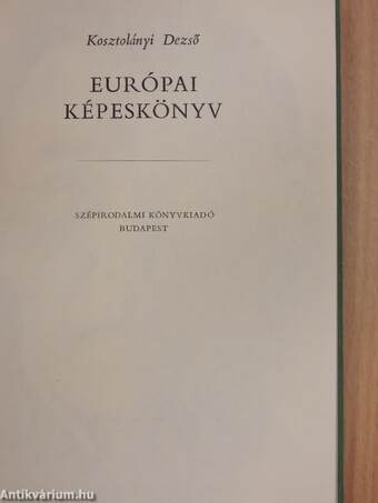 Európai képeskönyv