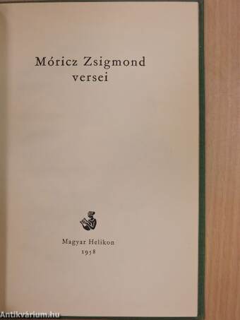 Móricz Zsigmond versei